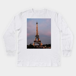 Eiffel Tower at Night Kids Long Sleeve T-Shirt